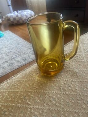 Source Unknown Amber Glass Mug with Handle